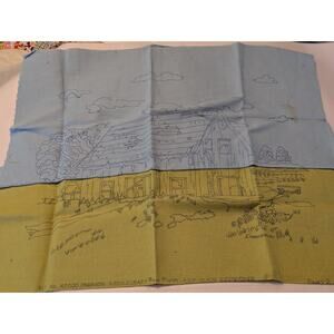 The Red Barn 16 X 20 Paragon Stitchery 1975 Kit A5000 Pres Eisenhower Design